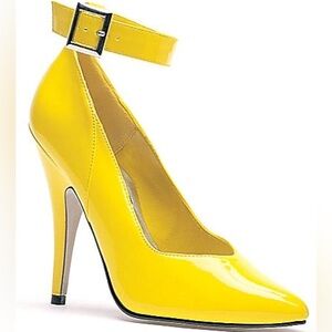 Yellow Ellie Heels with Strap